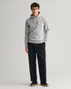 GREY MELANGE, REG TONAL SHIELD HOODIE BY GANT AU.