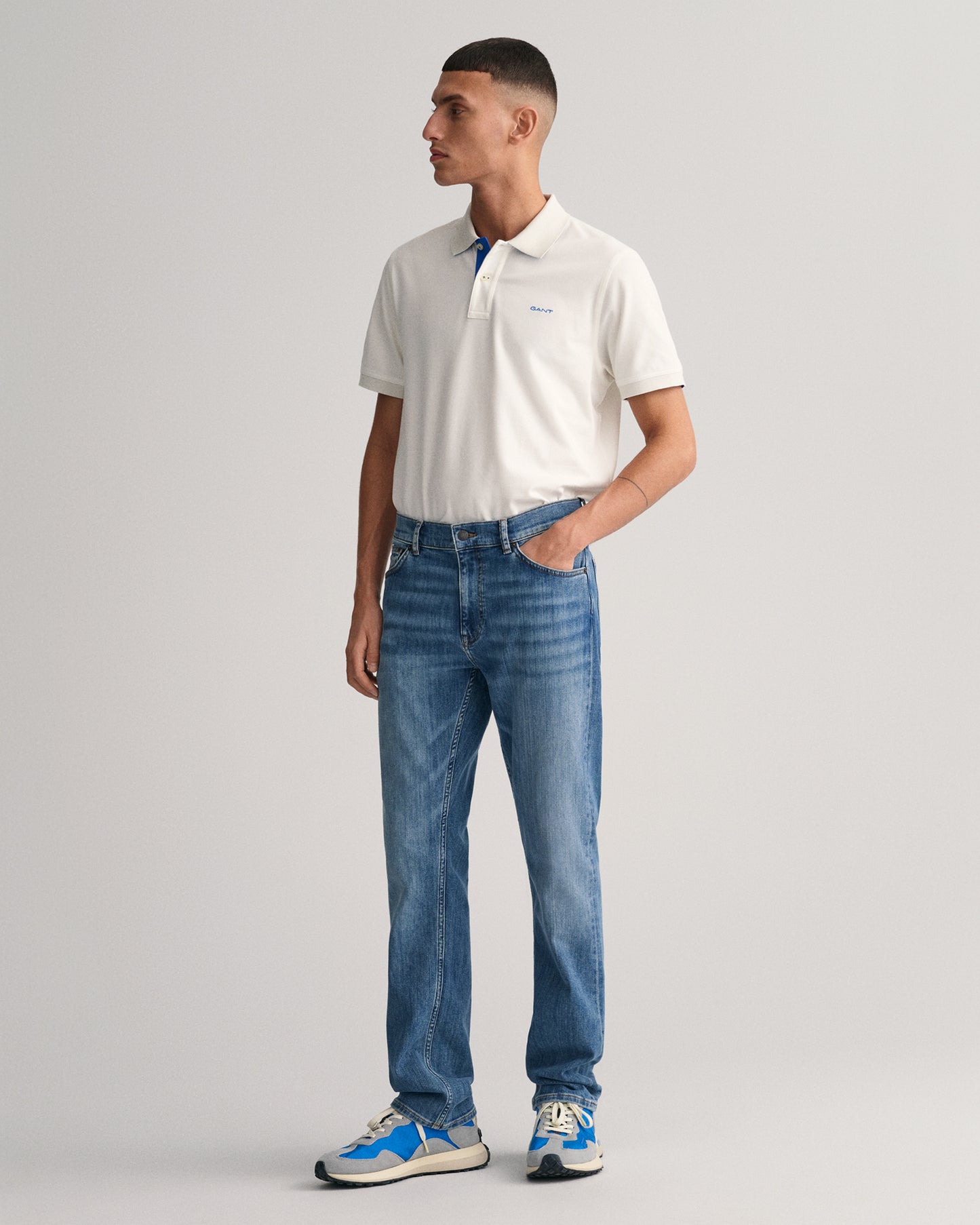 EGGSHELL, REG CONTRAST PIQUE SS POLO BY GANT AU.