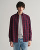 PLUMPED RED, REG ARCHIVE POPLIN PLAID SHIRT, FRONT-VIEW BY GANT AU.