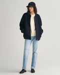 LINEN, REG TONAL SHIELD C-NECK SWEAT BY GANT AU.