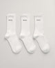 WHITE, SPORT SOCKS 3-PACK BY GANT AU.