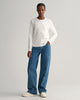 WHITE, REG SHIELD LS T-SHIRT BY GANT AU.