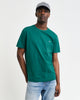 DEEP FOREST GREEN, REG SHIELD SS T-SHIRT, FRONT-VIEW BY GANT AU.