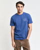 VINTAGE BLUE, SMALL GRAPHIC PIQUE SS TSHIRT, FRONT-VIEW BY GANT AU.