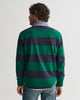 DEEP FOREST GREEN, REG CHAMBRAY STRIPE HEAVY RUGGER, BACK-VIEW BY GANT AU.