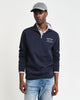 EVENING BLUE, SMALL GRAPHIC SWEAT HALF ZIP, FRONT-VIEW BY GANT AU.