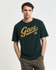 TARTAN GREEN, GRAPHIC T-SHIRT, FRONT-VIEW BY GANT AU.