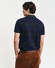 TARTAN GREEN, JACQUARD SS POLO, BACK-VIEW BY GANT AU.
