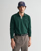 TARTAN GREEN, TEXTURED COLLAR POLO, FRONT-VIEW BY GANT AU.