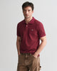 WINE RED, REG SHIELD SS PIQUE POLO, FRONT-VIEW BY GANT AU.