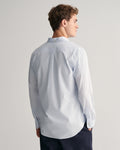 LIGHT BLUE, REG CLASSIC POPLIN GINGHAM SHIRT, BACK-VIEW BY GANT AU.