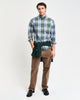 DEEP FOREST GREEN, REG POPLIN TARTAN CHECK SHIRT BY GANT AU.