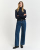 EVENING BLUE, SLIM RIB TURTLENECK BY GANT AU.