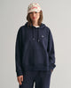 EVENING BLUE, SHIELD HOODIE, FRONT-VIEW BY GANT AU.