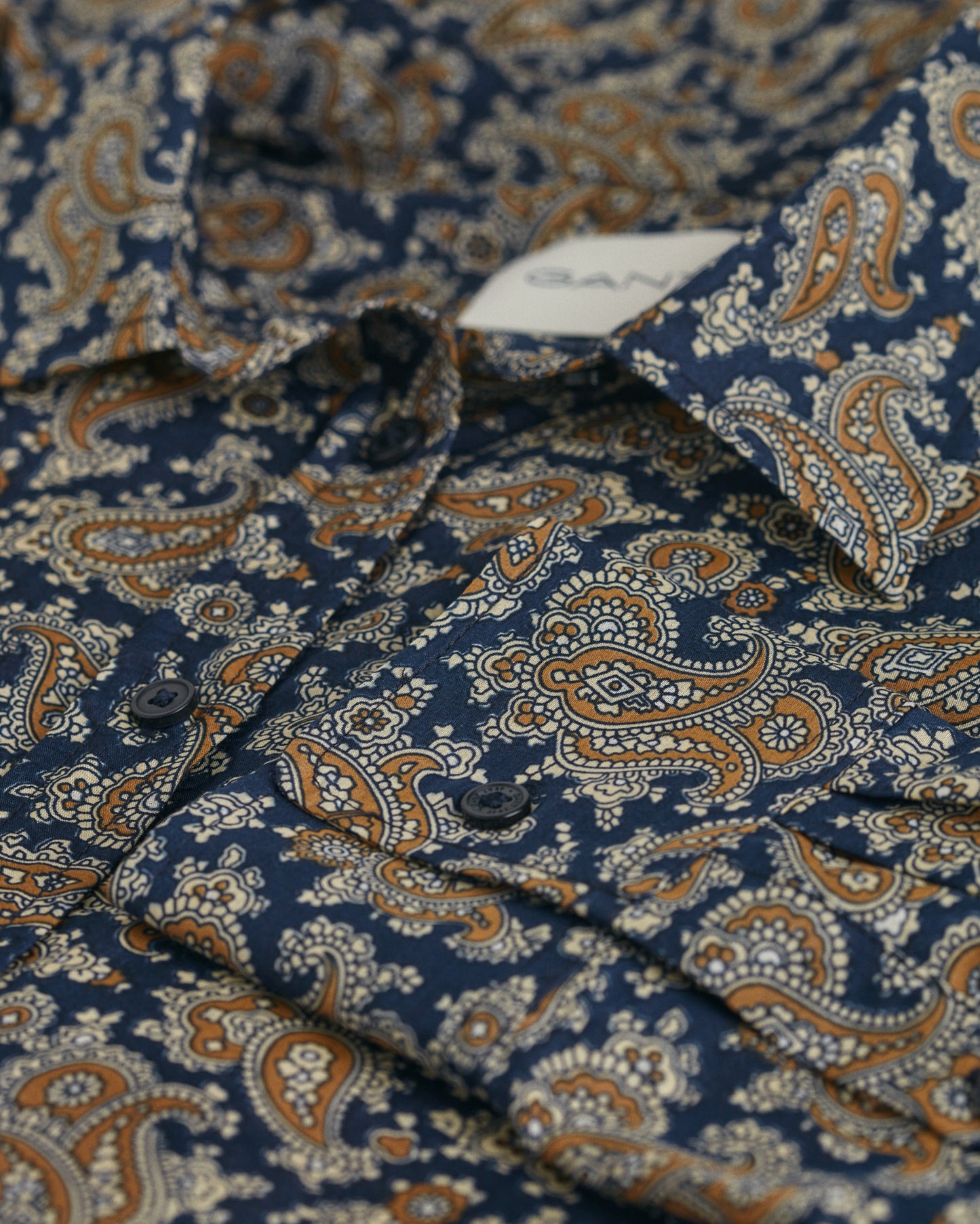 Relaxed Fit Paisley Cotton Silk Shirt
