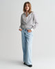 CLASSIC BLUE, REG CONTRAST COLLAR STRIPED SHIRT BY GANT AU.