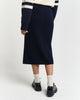 EVENING BLUE, WIDE RIBBED WOOL SKIRT, BACK-VIEW BY GANT AU.