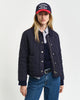 EVENING BLUE, QUILTED CORD DETAILED JACKET, FRONT-VIEW BY GANT AU.