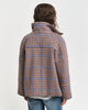 COLLEGE BLUE, CHECKED CROPPED WOOL JACKET, BACK-VIEW BY GANT AU.