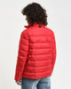 RUBY RED, LIGHT DOWN LOGO JACKET, BACK-VIEW BY GANT AU.