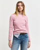DUSTY PINK, STRETCH COTTON CABLE C-NECK, FRONT-VIEW BY GANT AU.