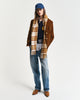 CUMIN BEIGE, CHECKED WOOL SCARF BY GANT AU.