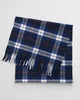 CLASSIC BLUE, CHECKED WOOL SCARF, FRONT-VIEW BY GANT AU.