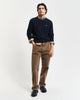 EVENING BLUE, LAMBSWOOL CABLE C-NECK BY GANT AU.