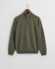 JUNIPER GREEN, SUPERFINE LAMBSWOOL HALF ZIP BY GANT AU.