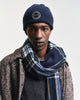 EVENING BLUE, WOOL KNITTED BEANIE BY GANT AU.