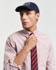 RUBY RED, STRIPED SILK TIE, FRONT-VIEW BY GANT AU.
