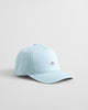 CALMING BLUE, SHIELD COTTON TWILL CAP, FRONT-VIEW BY GANT AU.