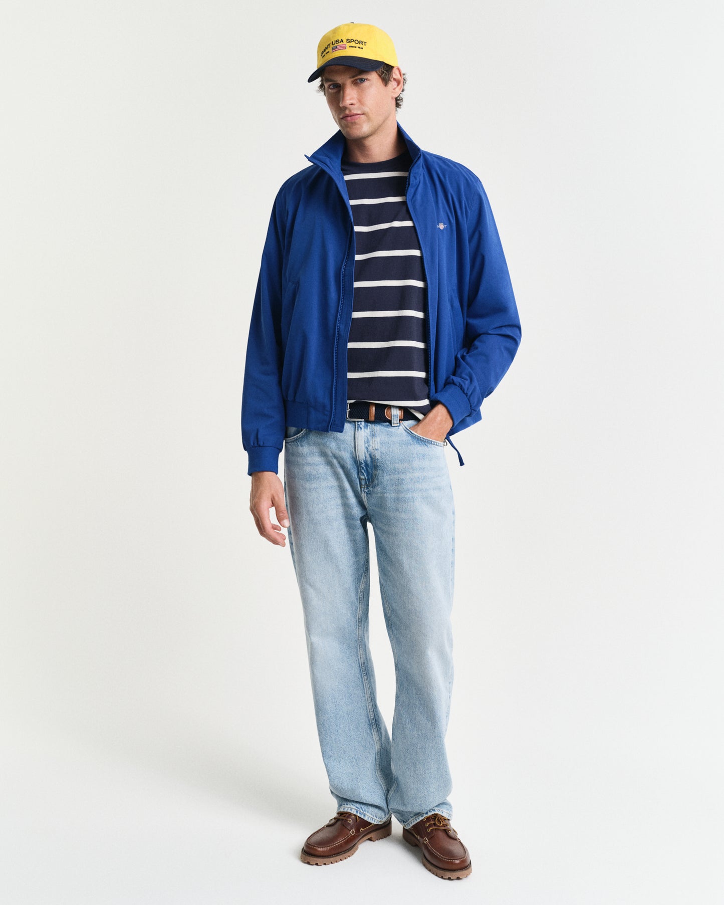 EVENING BLUE, STRIPED SS T-SHIRT BY GANT AU.