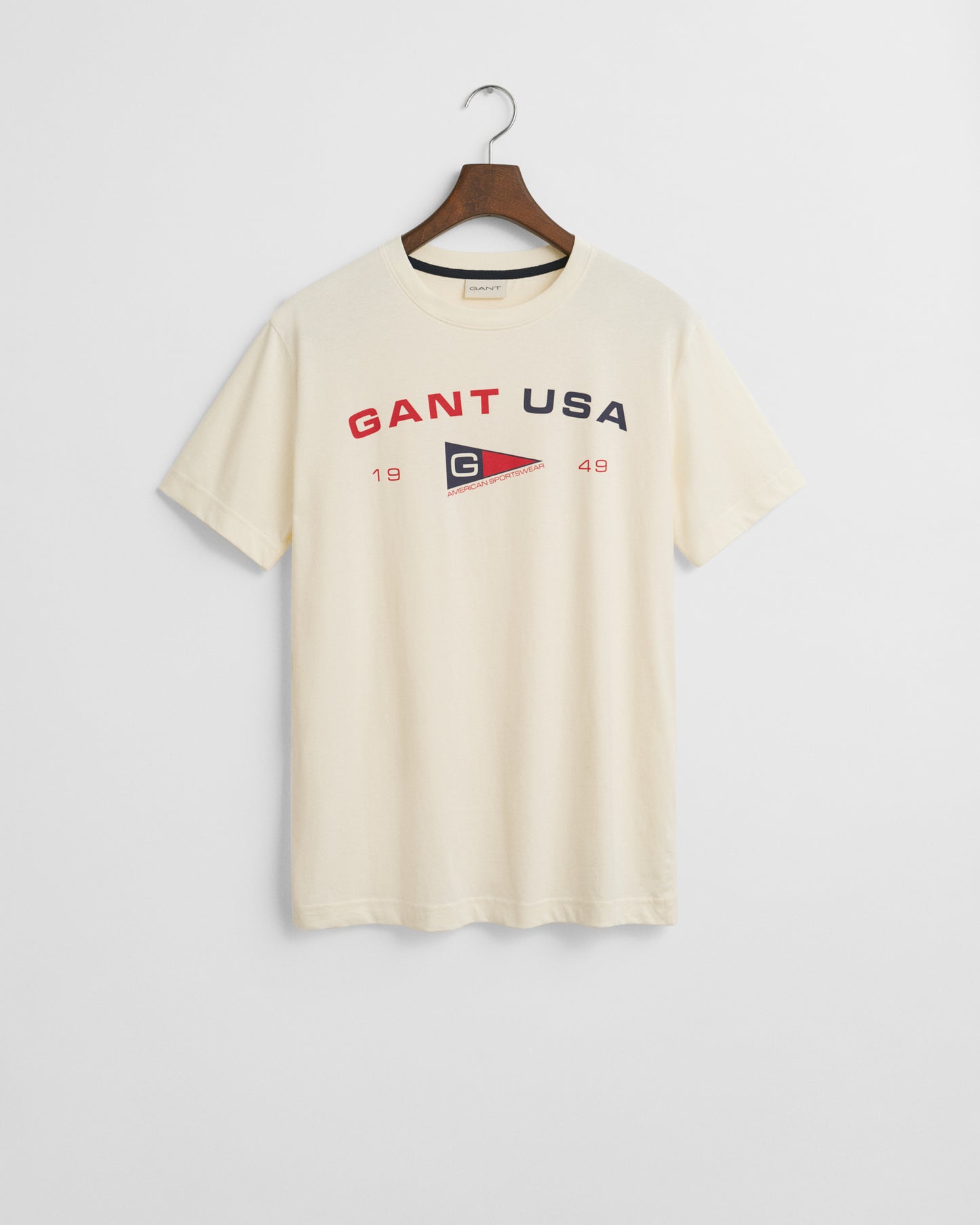 CREAM, GRAPHIC SS T-SHIRT, FLAT-LAY BY GANT AU.