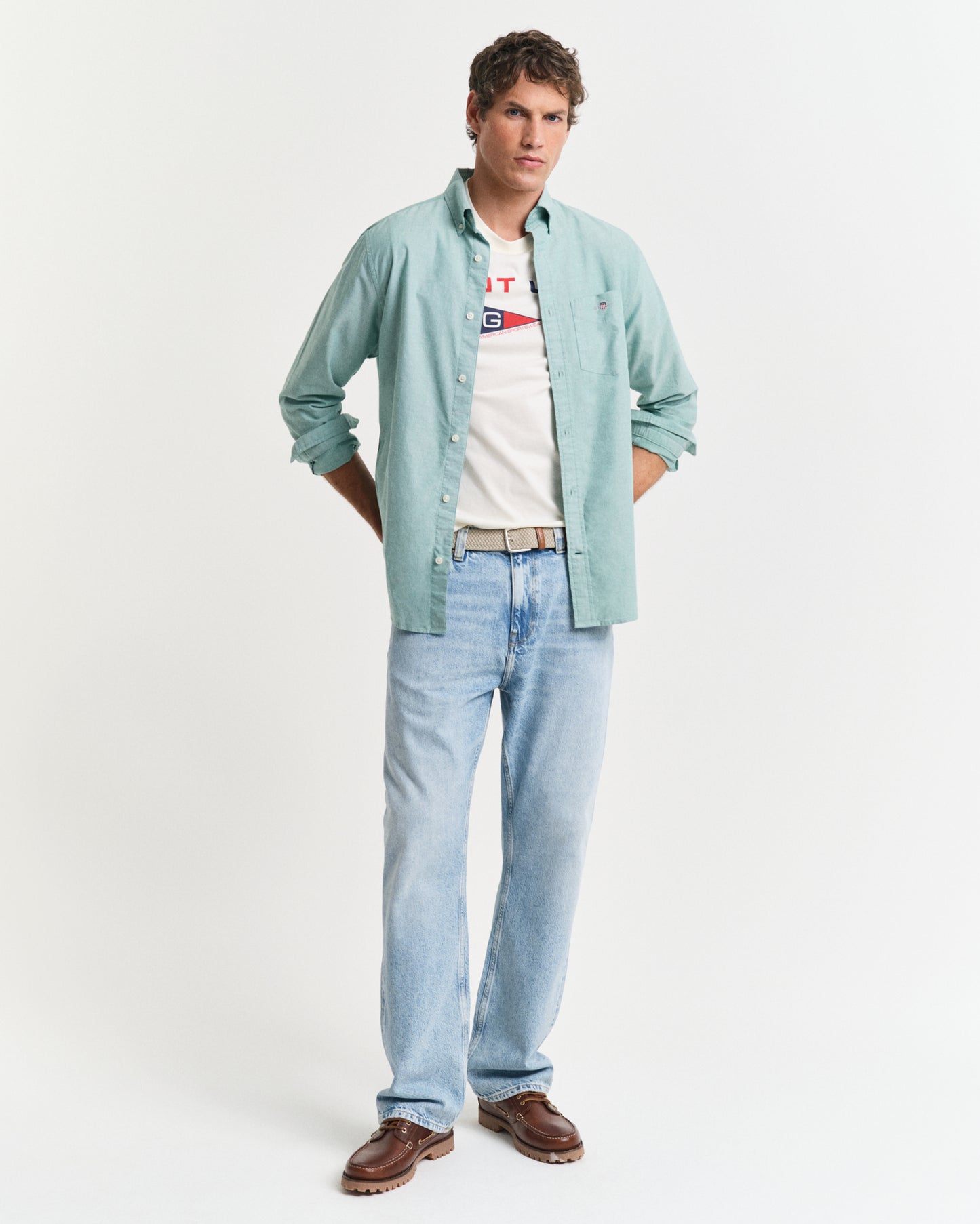 CREAM, GRAPHIC SS T-SHIRT BY GANT AU.