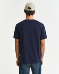 EVENING BLUE, POCKET SS T-SHIRT, BACK-VIEW BY GANT AU.