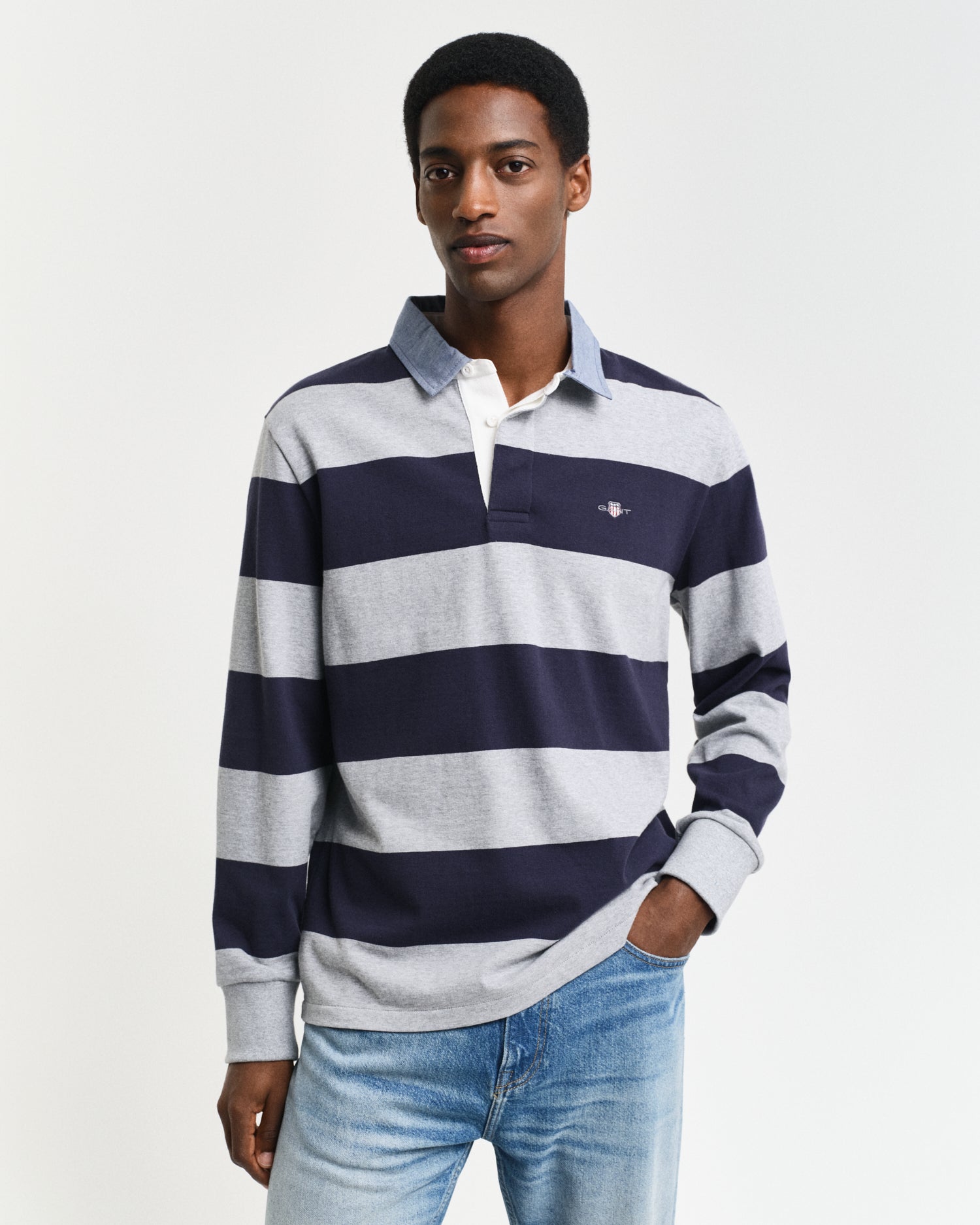 Striped Chambray Heavy Rugger – GANT