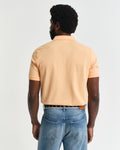 PEACHY ORANGE, REG SHIELD SS PIQUE POLO, BACK-VIEW BY GANT AU.