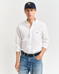 WHITE, REG CLASSIC POPLIN SHIRT, FRONT-VIEW BY GANT AU.