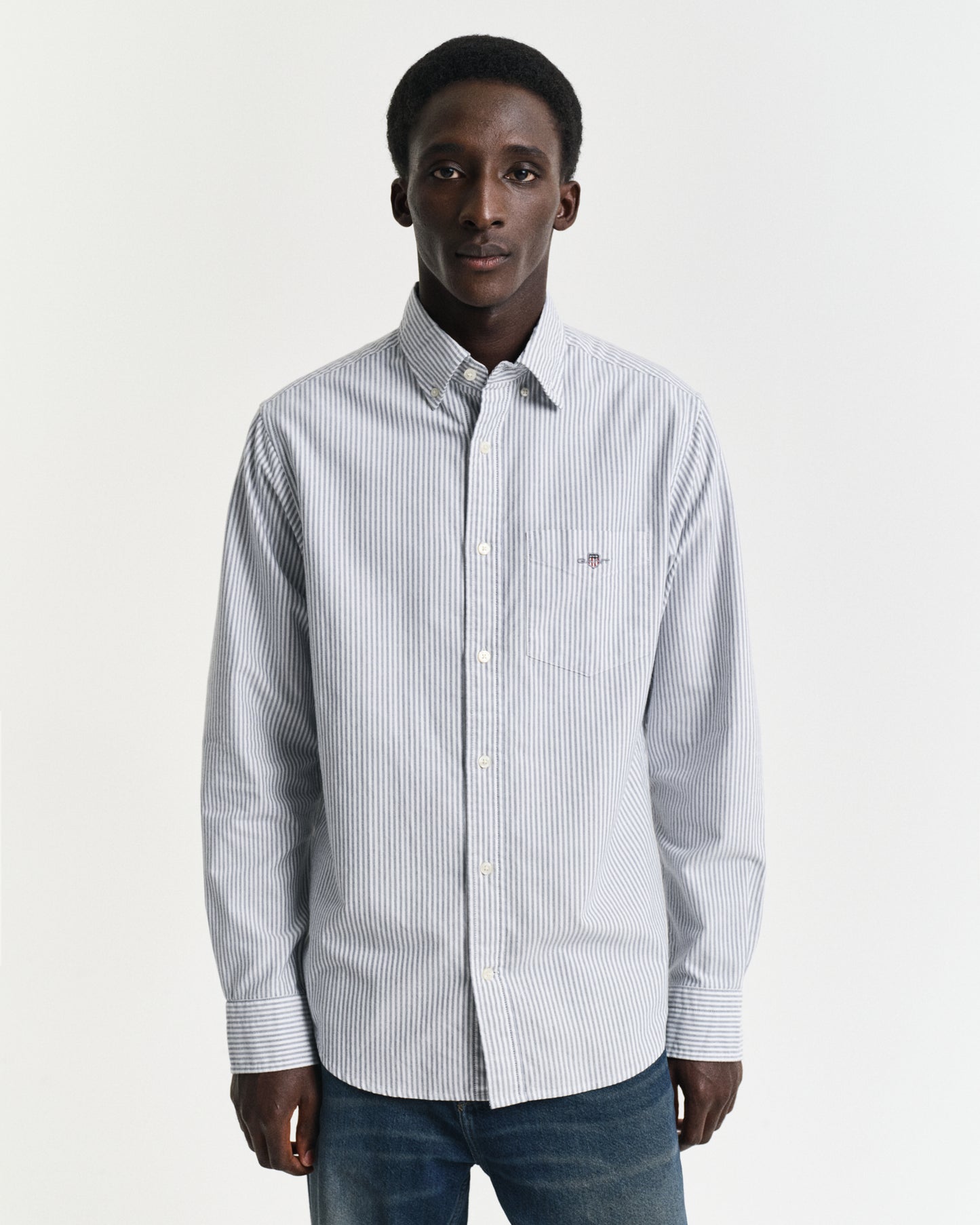 Regular Fit Banker Stripe Classic Oxford Shirt