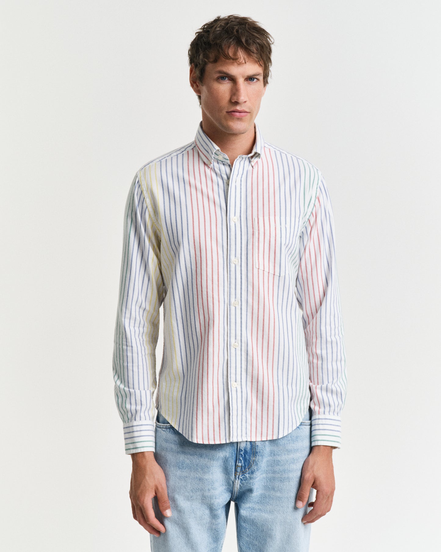 Regular Fit Multi Striped Archive Oxford Shirt