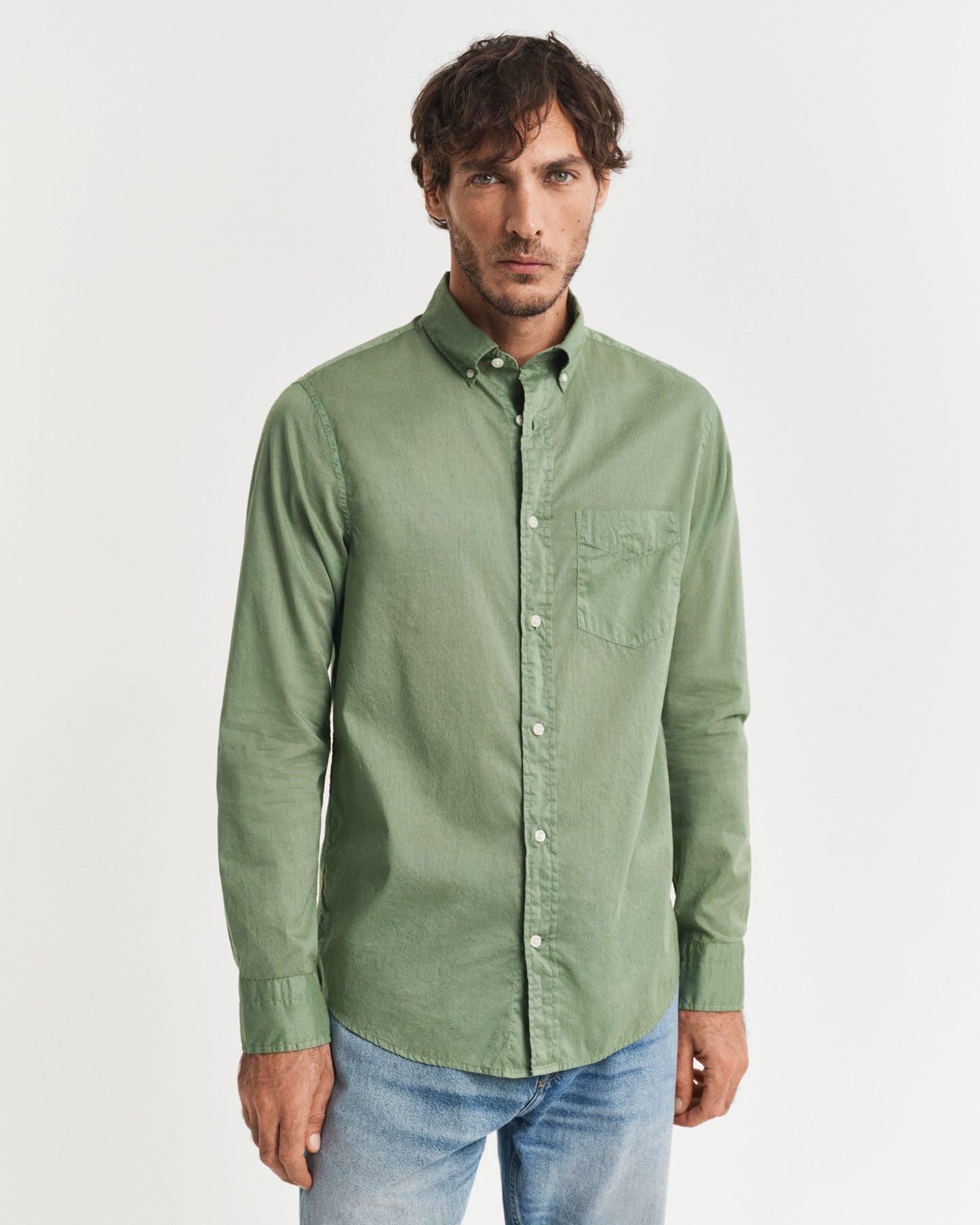 Regular Fit Sunfaded Voile Shirt