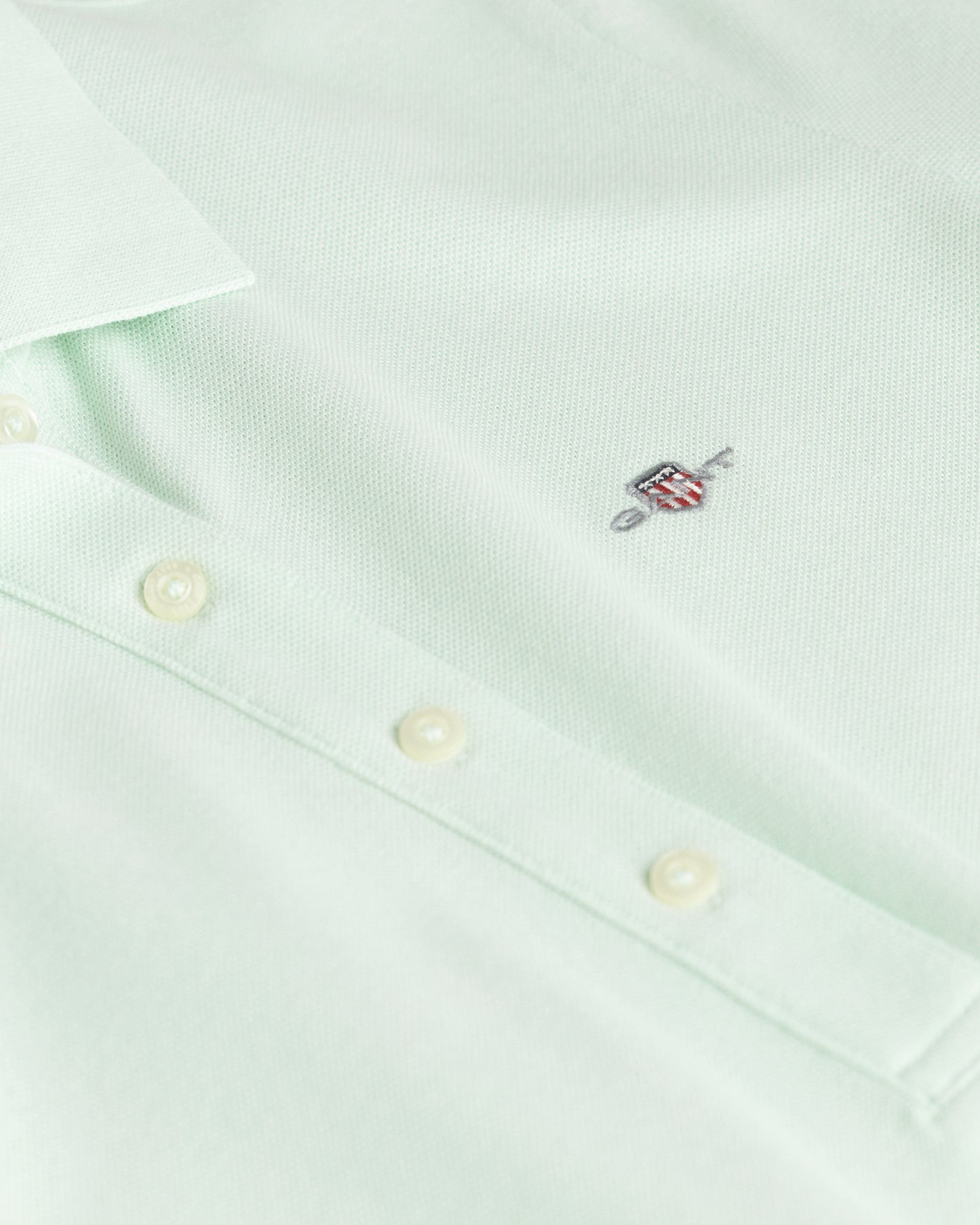 FADED MINT, SHIELD SS PIQUE POLO DRESS, CLOSE-UP BY GANT AU.