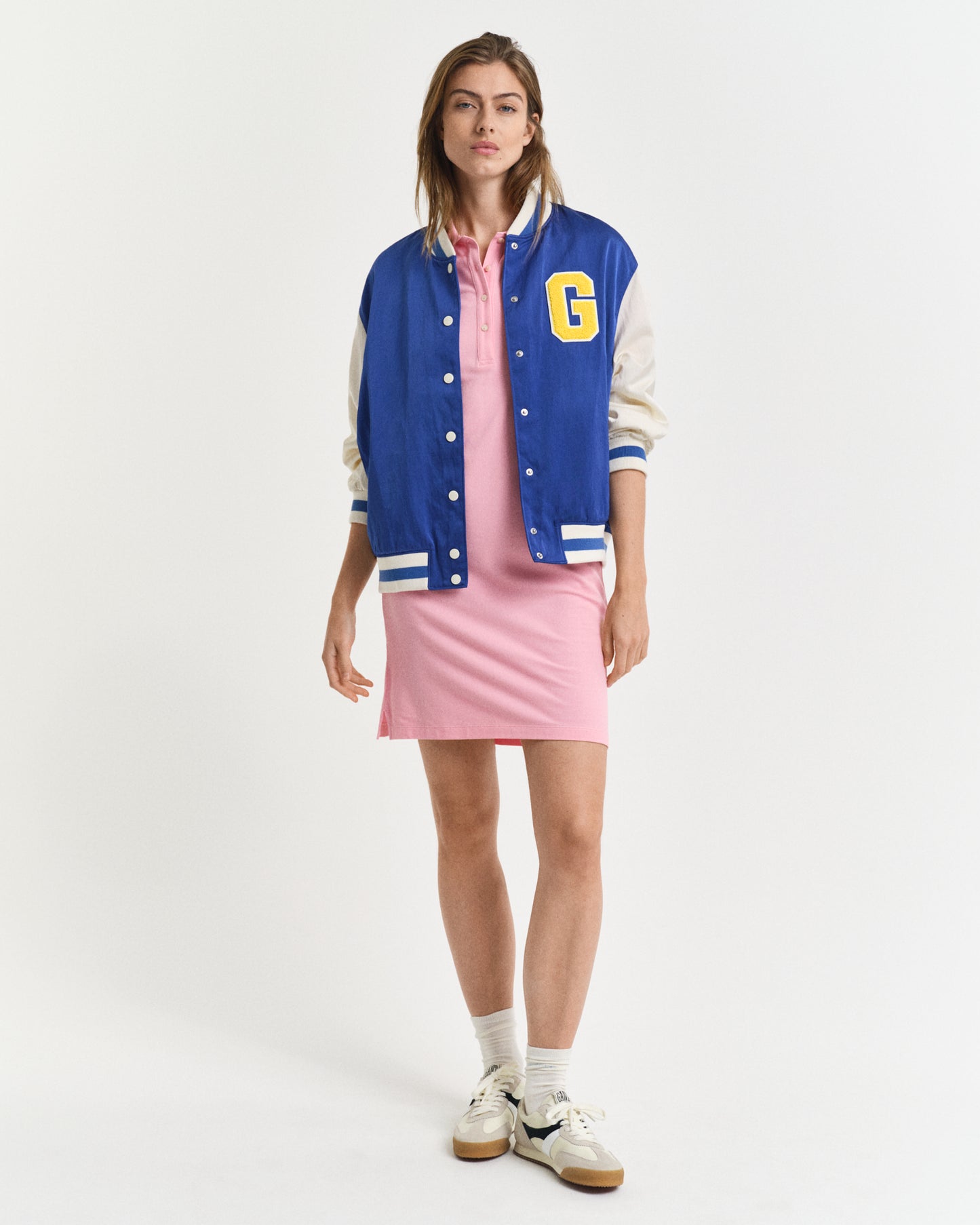 GERANIUM PINK, SHIELD SS PIQUE POLO DRESS BY GANT AU.