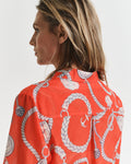 ORANGE RED, REG SAILING PRINT COT SILK SHIRT, CLOSE-UP BY GANT AU.