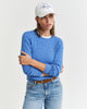 PERFECT BLUE, STRETCH COTTON CABLE C-NECK, FRONT-VIEW BY GANT AU.