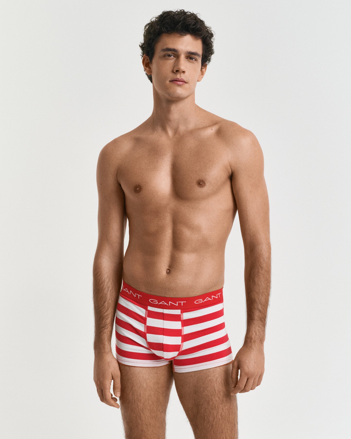 BRIGHT RED, STRIPE TRUNK 3-PACK, BACK-VIEW BY GANT AU.
