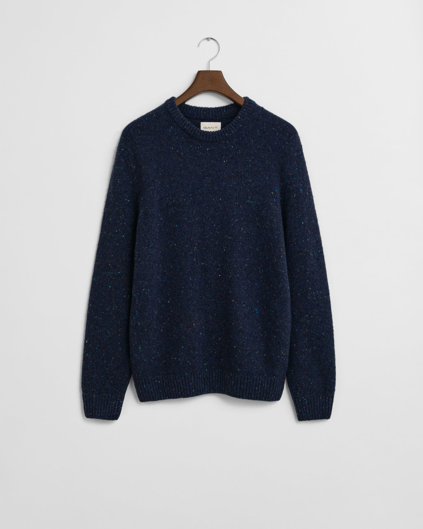 EVENING BLUE, WOOL BLEND NEPS C-NECK BY GANT AU.