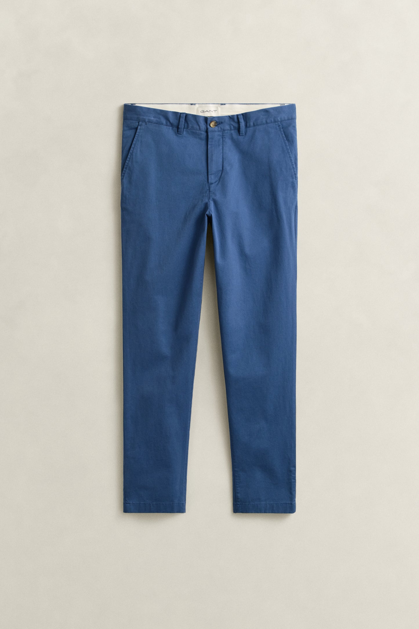 VINTAGE BLUE, Classic Slim Chinos, FRONT-VIEW BY GANT AU.