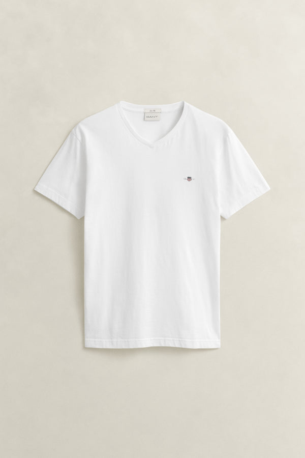 Slim Fit Shield V-Neck T-Shirt